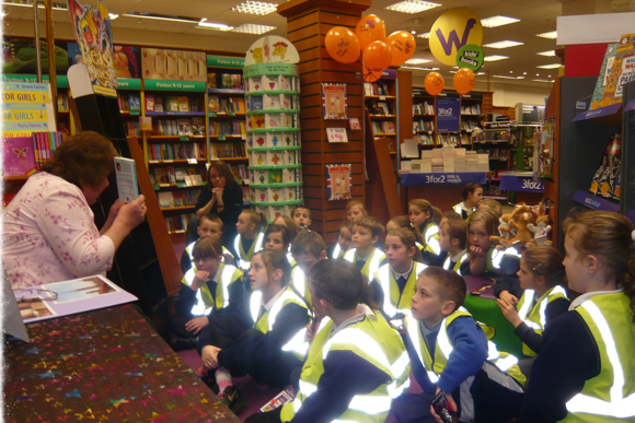 Waterstones on World Book Day in Grimsby.